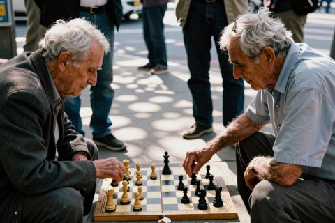 老人下棋