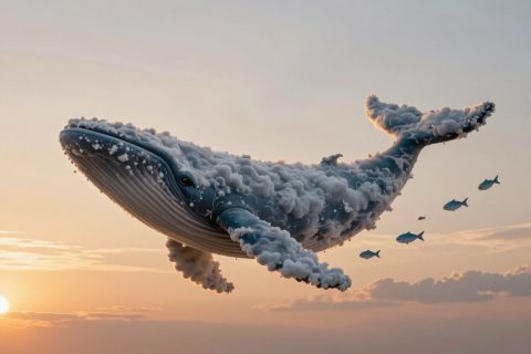 Cloud Shaped Like a Giant Whale