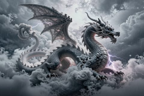 Cloud Dragon Coiling in the Sky