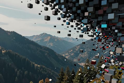 Landscape Glitching into Pixels