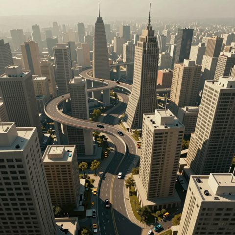 City Folding onto Itself
